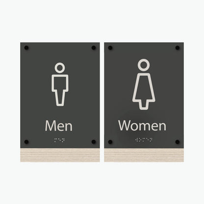 ADA Restroom Signage – Wood Backer