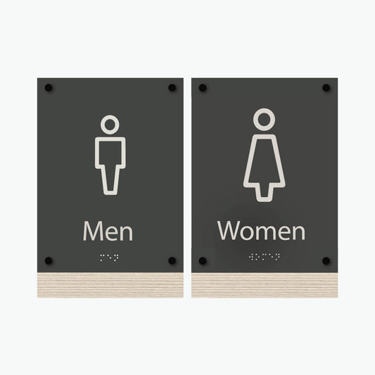 ADA Restroom Signage – Wood Backer