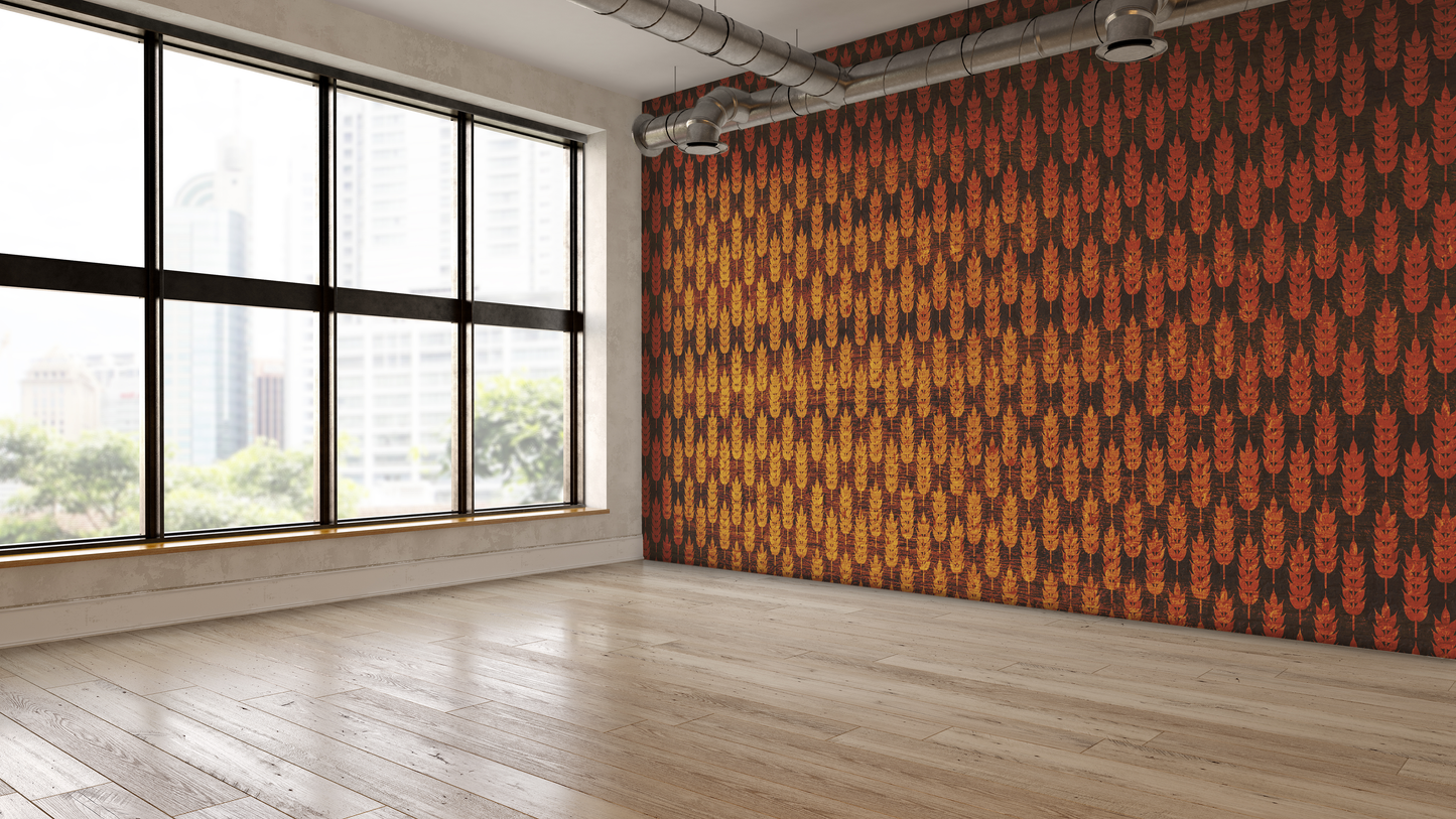 Wheat on Wood Mural II