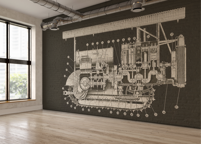 1919 BEST Crawler Cutaway Technical Drawing | Type II Commercial Wall Covering