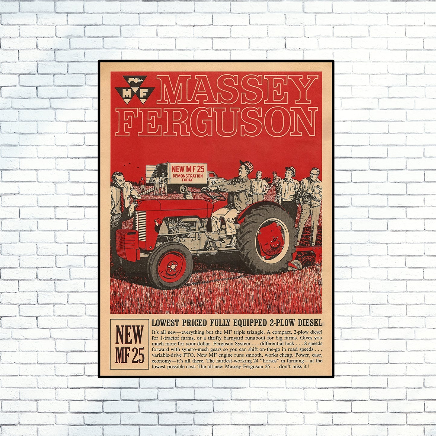 Massey 25 Demonstration Day Metal Sign