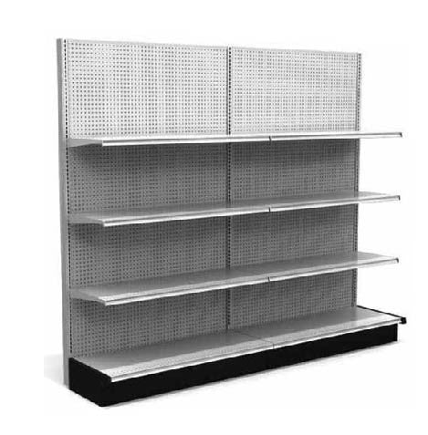 This fixture is a Lozier Showroom shelving unit designed for a Caterpillar or AGCO or Fendt or Massey dealership.